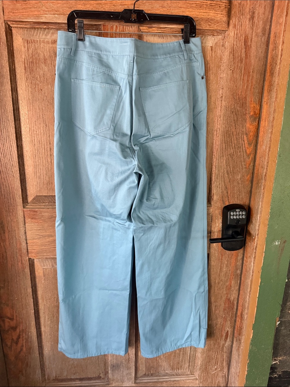 Lafayette 148 New York Light Blue Wide-Leg Chinos - Picture 5 of 10